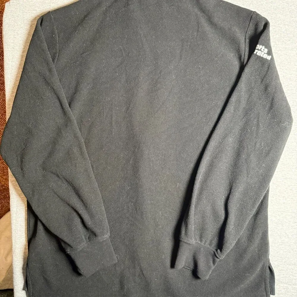 Vintage Sports illustrated Minnesota Vikings Black Fleece Zip up Jacket XL